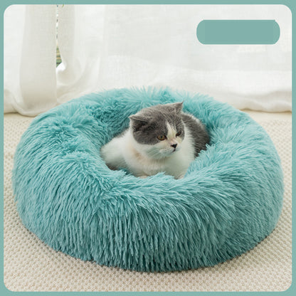 Plush Warm Dog Bed In Winter